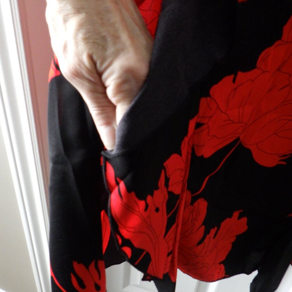 BTFBM Women's Casual Sleeveless Summer Dress Black Red Size Medium Flowy NEW - Picture 5 of 9